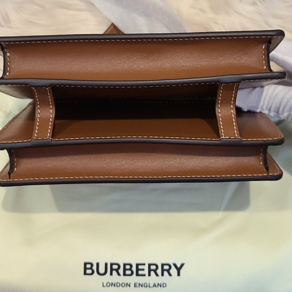 🔥BURBERRY HORSEFERRY MINI CANVAS & LEATHER BAG! - Picture 6 of 14